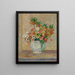 Naturtavla med blommor - Pierre-Auguste Renoir — inramlat konstverk på väggen
