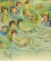 Études de Pierre Renoir sa mère Aline Charigot nus et paysage - Pierre-Auguste Renoir — vy av konstverket
