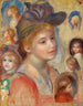 Studie av flickors huvuden Étude de têtes de jeunes filles - Pierre-Auguste Renoir — vy av konstverket