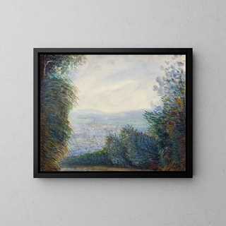La vallée d'Auvers sur l'Oise - Pierre-Auguste Renoir — inramlat konstverk på väggen