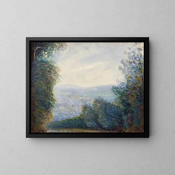 La vallée d'Auvers sur l'Oise - Pierre-Auguste Renoir — inramlat konstverk på väggen