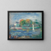 La rivière bleue - Pierre-Auguste Renoir — inramlat konstverk på väggen