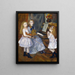 Les Filles de Catulle se réparent - Pierre-Auguste Renoir — inramlat konstverk på väggen