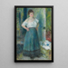 La Blanchisseuse - Pierre-Auguste Renoir — inramlat konstverk på väggen