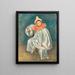 Le Pierrot blanc - Pierre-Auguste Renoir — inramlat konstverk på väggen