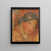 Tête de femme (Case Conflict) - Pierre-Auguste Renoir — inramlat konstverk på väggen