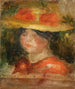 Tête de femme en chapeau - Pierre-Auguste Renoir — vy av konstverket