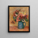 Vas av blommor Vase de fleurs - Pierre-Auguste Renoir — inramlat konstverk på väggen