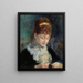 Woman Crocheting Femme faisant du crochet - Pierre-Auguste Renoir — inramlat konstverk på väggen