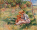 kvinna och barn i gräset - Pierre-Auguste Renoir — vy av konstverket