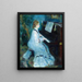 Femme au piano - Pierre-Auguste Renoir — inramlat konstverk på väggen