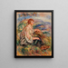 Woman in Tulle Blouse and Black Skirt Femme en blouse de tulle et en jupe noire dans un paysage - Pierre-Auguste Renoir — inramlat konstverk på väggen