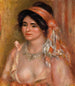 Woman with Black Hair Jeune femme avec cheveux noirs buste - Pierre-Auguste Renoir — vy av konstverket