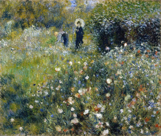 kvinna med paraply i en trädgård - Pierre-Auguste Renoir — vy av konstverket