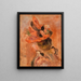 Tête de femme avec chapeau rouge - Pierre-Auguste Renoir — inramlat konstverk på väggen