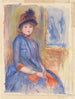 Ung flicka i blå klänning - Pierre-Auguste Renoir — vy av konstverket