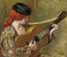 ung spansk kvinna med gitarr - Pierre-Auguste Renoir — vy av konstverket