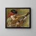 ung spansk kvinna med gitarr - Pierre-Auguste Renoir — inramlat konstverk på väggen