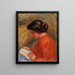 Young Woman Reading Jeune femme lisant buste - Pierre-Auguste Renoir — inramlat konstverk på väggen