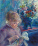 ung kvinna som syr - Pierre-Auguste Renoir — vy av konstverket