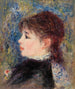 Young Woman with Rose Jeune fille à la rose - Pierre-Auguste Renoir — vy av konstverket