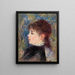 Young Woman with Rose Jeune fille à la rose - Pierre-Auguste Renoir — inramlat konstverk på väggen