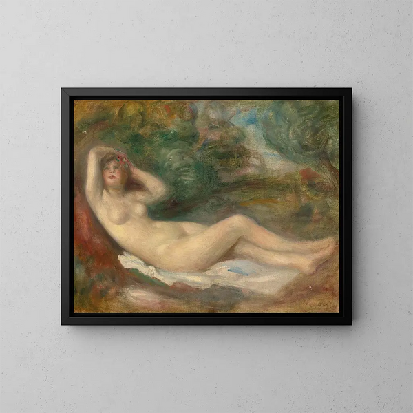 Studie av naken modell - Pierre-Auguste Renoir — inramlat konstverk på väggen