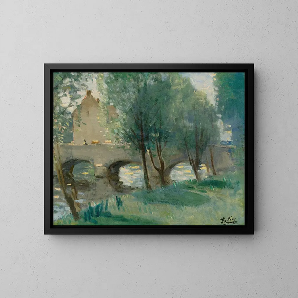 Le Pont - Pierre-Eugène Montzin — inramlat konstverk på väggen