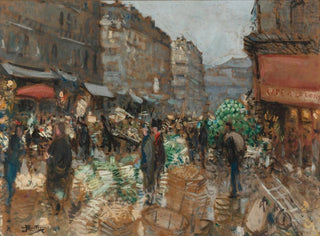 Les Halles anciennes - Pierre-Eugène Montzin — vy av konstverket