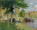 Péniches à Saint-Mammes - Pierre-Eugène Montzin — vy av konstverket