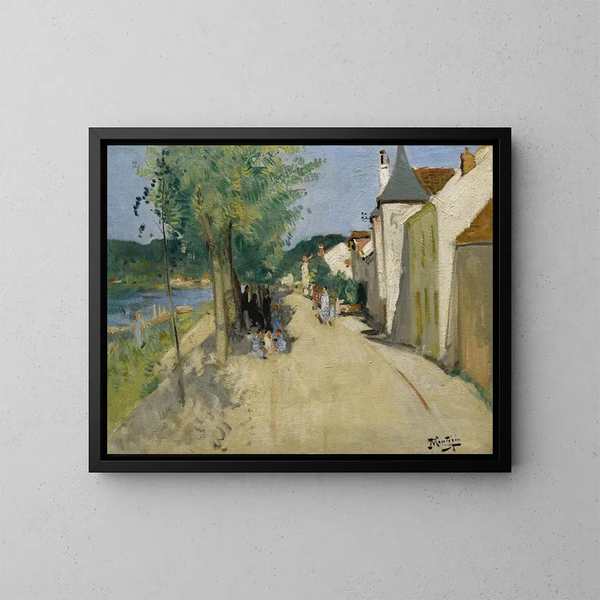 Quai Saint-Mammes - Pierre-Eugène Montzin — inramlat konstverk på väggen