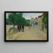 Rue dans le village - Pierre-Eugène Montzin — inramlat konstverk på väggen