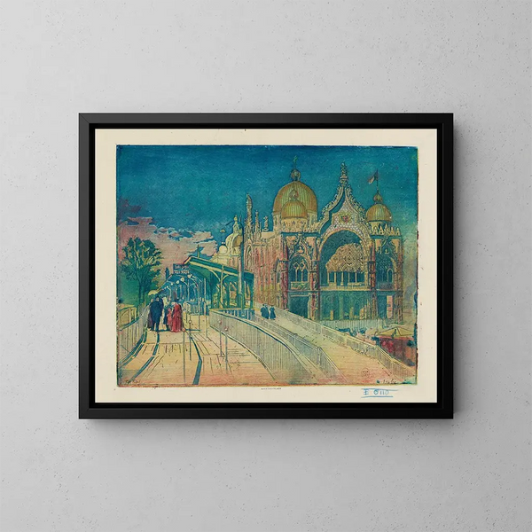 Pavillon de l'Italie - Pierre-Marcel Roy — inramlat konstverk på väggen