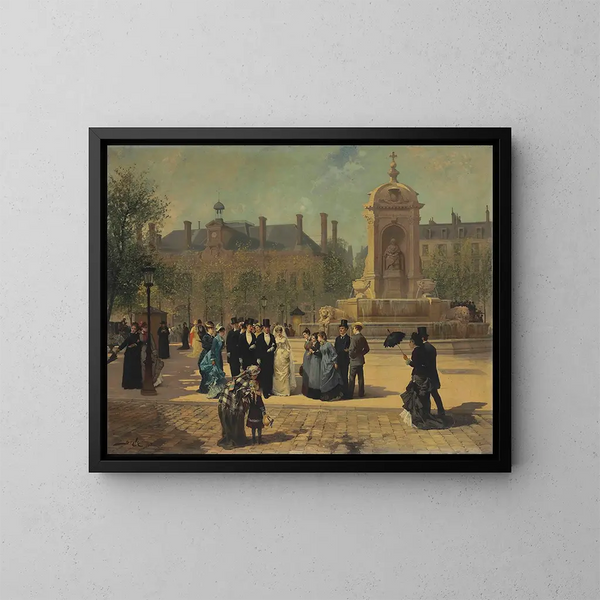 La Procession nuptiale - Pierre-Marie Beyle — inramlat konstverk på väggen