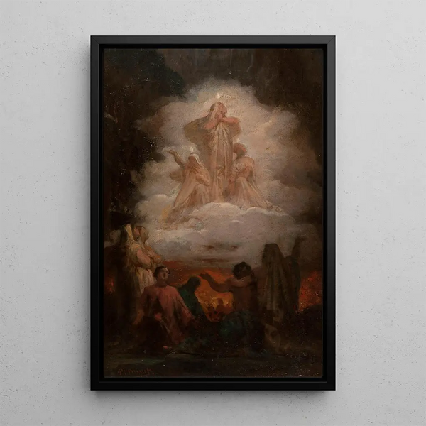 Les âmes du Purgatoire - Pierre-Nicolas Brisset — inramlat konstverk på väggen