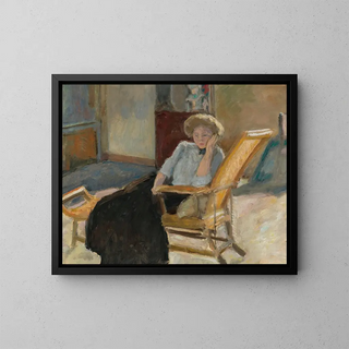 en sittande kvinna - Pierre Bonnard — inramlat konstverk på väggen