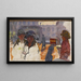La Rue orgue de Barbarie - Pierre Bonnard — inramlat konstverk på väggen