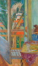 La porte-fenêtre avec chien - Pierre Bonnard — vy av konstverket