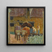 Les Deux bœufs et la ferme - Pierre Bonnard — inramlat konstverk på väggen