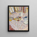still life på ett rutigt rött duk - Pierre Bonnard — inramlat konstverk på väggen