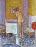 ny med ett rött tyg Naken vid sina toaletter - Pierre Bonnard — vy av konstverket