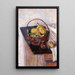 Le panier de fruits - Pierre Bonnard — inramlat konstverk på väggen