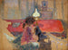 kvinna med en lampa - Pierre Bonnard — vy av konstverket