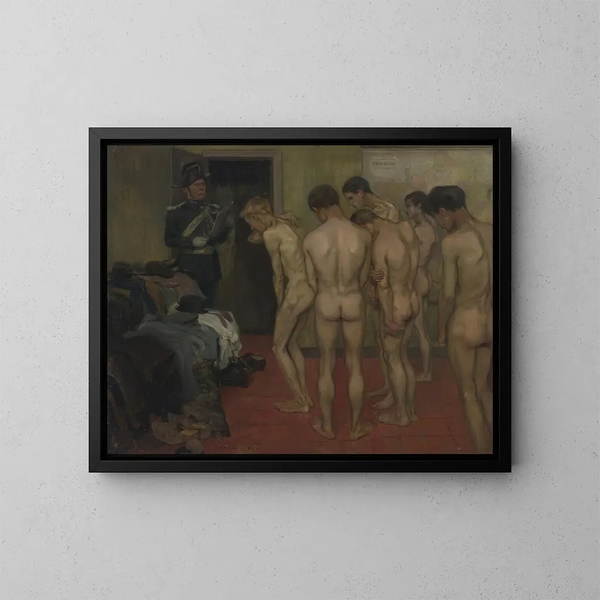 Conscrits - Pierre Georges Jeanniot — inramlat konstverk på väggen