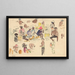 Figurer Indigènes - Pierre Jean Apol — inramlat konstverk på väggen