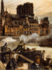 Notre-Dame och blomkajen sedd från äpplemarknaden - Pierre Louis Moreau — vy av konstverket
