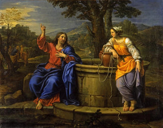 Le Christ et la femme de Samarie - Pierre Mignard — vy av konstverket