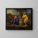 Le Christ et la femme de Samarie - Pierre Mignard — inramlat konstverk på väggen