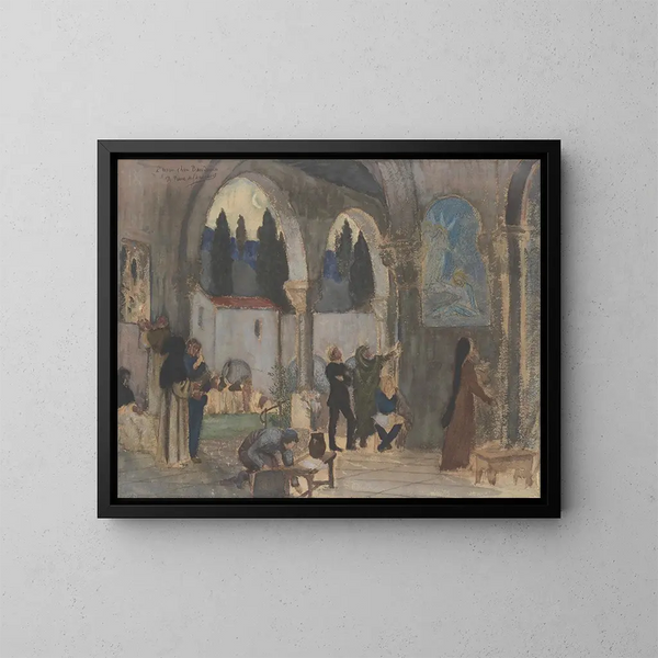 Inspiration chrétienne - Pierre Puvis de Chavannes — inramlat konstverk på väggen