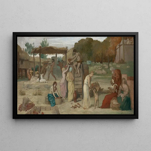 Cidre - Pierre Puvis de Chavannes — inramlat konstverk på väggen